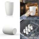 2 x Homienly Kitchen Cups 12 OZ Wheat Straw Drinking GlassesUnbreakable, Lightweight & Reusable Alternative to Plastic Cups,Dishwasher Safe Cups for Kitchen & Outdoor Use (White, 6 PCS)