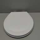 BEMIS 500EC 390 Toilet Seat with Easy Clean & Change Hinges, 1 Pack Round, Cotton White