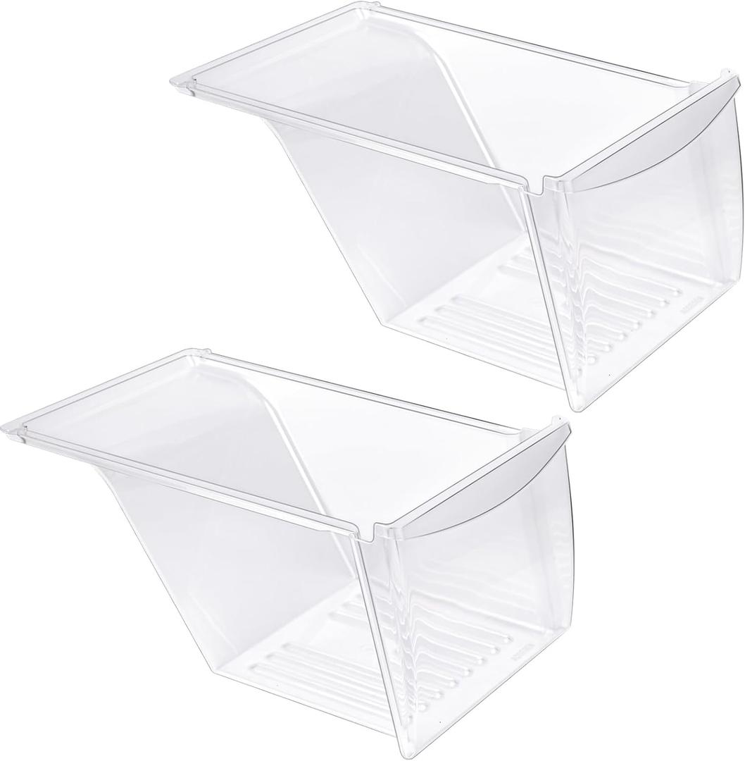 [2 PACK] 240337103 Refrigerator Crisper Drawer Replacement Compatible with Frigidaire Kenmore Refrigerator Drawer Replacement, Frigidaire Drawer Replacement for AP2115741, 240337100, 240337102
