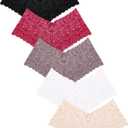Sexy Women's Underwear Lace Shorts V Waist Breathable Cheeky Panties Boyshorts Underwear Women 5 Pack (Large)