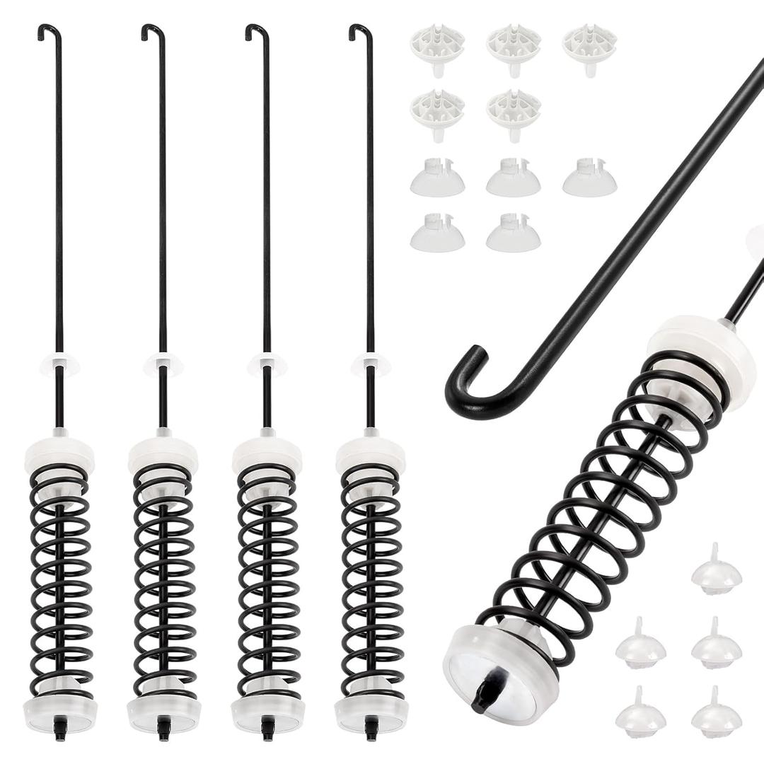 Upgraded W10780045 NTW4516FW3 RTW4516FW2 RTW4641BQ0 WTW4816FW2 WTW4800BQ1 NTW4516FW1 NTW4605EW0 WTW4800BQ0 NTW4516FW0 Washer Suspension Rods Kit for Amana Whirlpool Kenmore Washing Machine