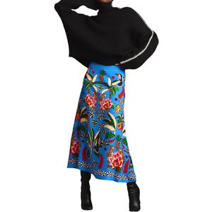 THLAI Womens Skirt Midi Skirt Tropical Plant Print Pink Zipper A-Line Long Skirts Spring Summer Skirt Floral (Medium, Blue) THLAI Womens Skirt Midi Skirt Tropical Plant Print Pink Zipper A-Line Long Skirts Spring Summer Skirt Floral (Medium, Blue)
