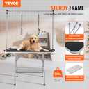 VEVOR Pet Grooming Table Two Arms with Clamp, for Medium and Small Dogs
