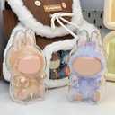 2 x Protective Case for LA-BU-BU Sitting Figure - Crystal Clear Collector Display Box with Anti-Scratch Surface, Compatible with La-bu-bu Sitting Series