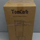 TomCare Garden Hose Holder 4 Spikes Garden Hose Reel Hose Stand Upgraded Water Hose Storage with Tool Hooks Garden Hose Hanger Organizer Holds 160ft Hoses for Outside Yard Lawn, Black