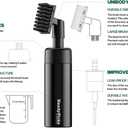 Handy Picks Golf Club Cleaner with Water Bottle Holds 5.5 OZ, Heavy Duty Metal Retractable Magnetic Clip, Waffle Microfiber Golf Towel, Ideal Water Brush Combo (Black)