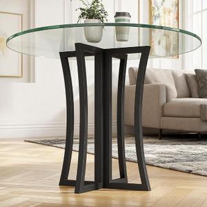 LBSLMJB Metal Desk Legs 28 Inch, Heavy Duty Wrought Iron Base for Glass, Marble, and Wooden Table Tops, Home, Kitchen, and Office Desk Legs (Black)