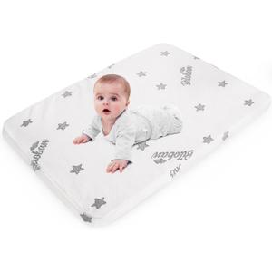 Bassinet Mattress Pad 25 x 36.5, Fits Dream On Me Nest/ Zodiak/ Zoom Portable, Pamo Babe Deluxe and Baby Trend Deluxe Portable, Waterproof Breathable Soft Baby Foam with Removable Zippered Cover