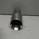 Double Wall Exhaust tip - 2.5" ID x 3.5" OD x 7"L - Weld On Muffler Tail Pipe Stainless Steel to give Chrome Effect