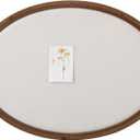SOFE Large Oval Bulletin Board, Farmhouse Fabric Pin Boards for Walls, 33'' x 24'' Wall Mounted Decorative Vision Message Board for Office Home and School with Pins, Brown, 24" x 33.3"