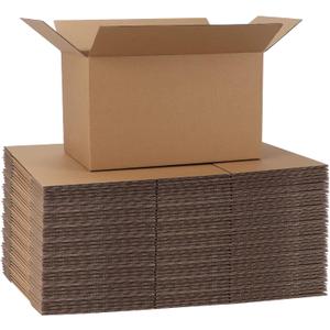 CRUGLA 40 Packs 10x6x6 Shipping Boxes Corrugated Cardboard Boxes Shipping Box Bulk for Business Packing Boxes (Brown)
