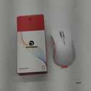 Wireless Mouse - Dual Bluetooth & 2.4 GHz USB Receiver, Ergonomic Design, Quiet Clicks, Low Power - Multi-Device Compatibility for Laptop, Computer, iPad, MacBook, Chromebook (White and Grey)