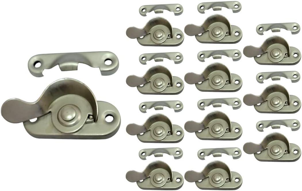 QCAA Steel Window Sash Lock, CTC 2", Satin Nickel, 12 Pack, Made in Taiwan
