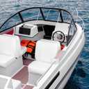 1 Set Back to Back Boat Seat Covers Replacement Boat Lounge Seat Covers Waterproof Polyvinyl Chloride for Protect Boats Seats Deluxe Back-to-Back Lounge Seats Cover (White)