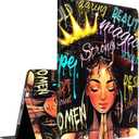 Case for Samsung Galaxy Tab S8 2022/Tab S7 2020 11 Inch (Model SM-X700/X706/T870/T875/T878), Multi-Angle Smart Stand Cover Auto Sleep/WakeAfrican American Women Graffiti Afro Black Girl with Crown