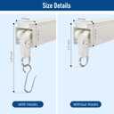 Curtain Tracks Ceiling Wall Mounted Room Divider Curtain Rods Track Ceiling Curtain Track or Wall 6 FT with Hooks Curtain Tracks White Suitable for Living Room Bedroom Bathroom