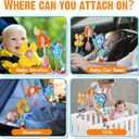 Baby Stroller Arch Toy, Car Seat Toys, Adjustable Arch Stroller toy with Hanging Sensory Activity toys,fits on Baby Bouncer, Bassinet, Stroller, Crib and Car Seats for baby infant Boy Girl 0-18 Months, Width: Less Than 29 Inches