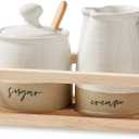 MUD PIE STONEWARE CREAM AND SUGAR