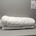 Serta Goose Feather Down Fiber Cotton Comforter Queen Size - 100% Cotton Duvet Insert - Hotel Luxury Hypoallergenic Bedding Comforter All Season Medium Warmth 90 x 90 Inch White