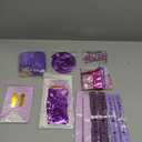 Purple Birthday Decorations for Women, Happy Birthday Party Decorations, Happy Birthday Banner, Purple Balloons, Foil Fringe Curtains, Tissue Paper Pompoms, Heart Garland, Party Decor for Girls