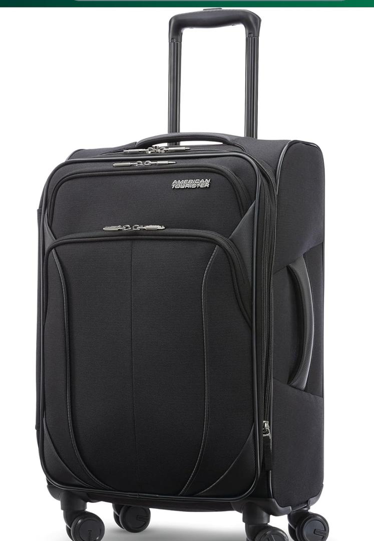 American Tourister 4 KIX 2.0 Expandable Softside Luggage with Spinner Wheels, 20 SPINNER, BLACK