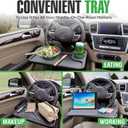 Steering Wheel Desk Tray for Eating, Laptops - Hooks Onto Most Vehicle Steering Wheels, Road Trip Accessory, Car Table