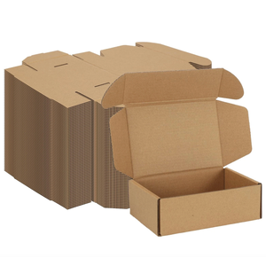 MEBRUDY 6x4x2 Inches Shipping Boxes Pack of 75, Small Corrugated Cardboard Box for Mailing Mailer Packing, Brown