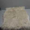 AMTOVO Faux Fur Rug, Beige Small Area Rug, Fluffy Sheepskin Rug, Fuzzy Ultra Soft 2