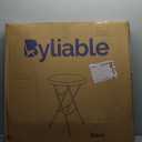 Byliable Cocktail Table 28in High Top Round Folding Indoor Outdoor, Plastic Bar Height Foldable Bistro Tall Table for Party, Patio, Dining Room, Kitchen, Events, Removable Locking Legs, Black