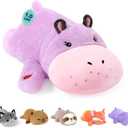 Onsoyours Original Weighted Hippo Stuffed Animals, Comfort Hippopotamus Plush Soft Cute Hugging Plushies Toys Gifts for Kids & Adults(9.8", 1.0lbs)