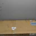 WESTREE Vanity Desk with 2 Drawers and Storage Shelf, Modern Makeup Table with Glossy Desktop, Gold Metal Frame Writing Desk for Bedroom or Home Office, No Mirror (40 Inch)