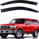 KPY Rain Guards Fit for 1980-1996 Ford Bronco, Out-Channel Window Visors Vent Wind Deflectors 2PC, Truck Accessories for 1980-1996 Ford F150 F250 F350