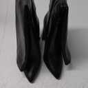 Juliet Holy Womens Pointed Toe Knee-high Boot Wide Calf Chunky Block Side Zipper Go-go Boots Size 8
