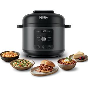 Ninja HyperHeat 9-in-1 Electric Pressure Cooker | 6.5 Qt Multi Cooker with Sear/Saut, Slow Cooker, Rice Cooker, Sous Vide | 1200W | Fast Cooking, PFAS-Free Pot | Dark Gray | PC201GY (Grey)