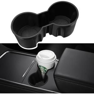 Motrobe Tesla Model Y 2021-2024 Model 3 2021-2023 Center Console Cup Holder Insert Tesla Center Console Interior Accessories ONLY FIT New Console