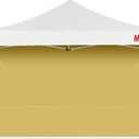 MASTERCANOPY 12x12ft Canopy SunWall Instant Canopy SideWall for Pop Up Canopy Tent Gazebos, UV Protection Sidewall Only, Spliceable (1 Pack, Beige)