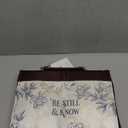 Christian Art Gifts Faux Leather Fashion Bible Cover - Be Still and Know - Psalm 46:10 Inspirational Bible Verse, Neutral Floral, Burgundy, XL