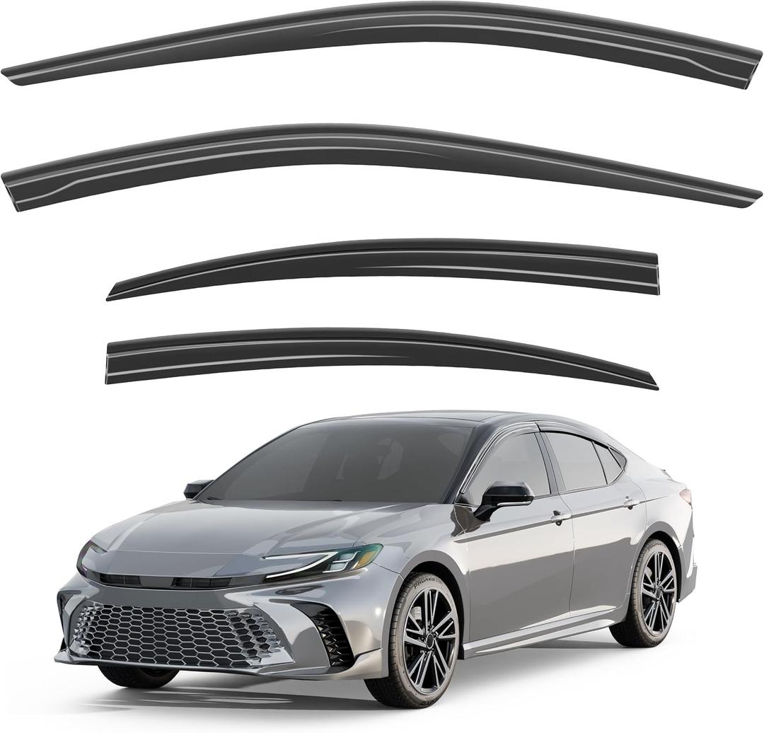 Tape-on Window Visors Rain Guards for Toyota Camry 2025 2026 | Extra Durable, Window Visors, Vent Visors, Window Deflector, Vent Shades, Car Accessories-4PCS