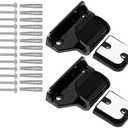 Baby Gate Replacement Hardware for Stairs Secure Installation | Black Plastic Parts, Easy Assembly, Stable Fit, for Fence Repair and Indoor Use
