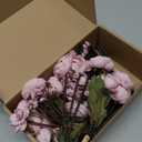 Pink Ranunculus Artificial Flowers 5 Bouquets Fake Silk Mini Ranunculus with Stems 15PCS Faux Peonies Spring Flowers for DIY Wedding Bride Shower Centerpieces Home Vase Filler Decor (Dusty Pink)