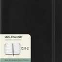 Moleskine Classic 18 Month 2026-2027 Weekly Planner, Soft Cover, Large (5" x 8.25"), Black, 208 pages
