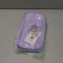 J World New York Doodle Large Capacity Pencil Case. 2 Compartment Pouch Pen Bag for School Teen Girl Boy Women, Purple