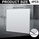 Blulu 4 Pcs Aluminum Composite Panel, 1/8" Thick Rectangle Aluminum Plastic Composite Sheet Plate for Industry Crafting Handcraft DIY Projects, Brushed Silver, 36"x24"