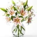 18 Artificial Lily Flowers with 12 Heads Fully Bloomed Lilies and 6 Buds, Short Stem Tiger Lily Fake Flowers for Wedding Bouquet Home Party Hotel Office Floral Arrangements (Champagne Gold)