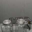 1 Gallon Glass Drink Dispensers for Parties, 2PACK Beverage Dispenser with Stand, Ice Cylinder and Stainless Steel Spigot 100% Leakproof, Beverage Dispenser for Lemonade Sun Tea