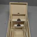 Juvale Set of 5 Unfinished Wooden for Crafts - Wood Nesting Boxes with Hinged Lids for Crafts & Small Storage Item (5 Sizes) - Wooden Box