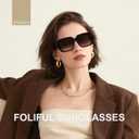 Oversized Square Sunglasses for Women Black Classic Square Sunglasses for Women Ladies Big Sun Glasses Vacation