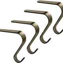 Metal Hanger for Hanging Mantel Decoration Christmas Stocking Holders Festival Ornament Hook for Indoor Outdoor (4, Antique green)