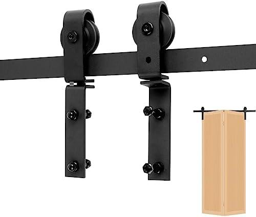 Bifold Barn Door Hardware-Kit for Closet - Thilemon 24'' for 2 Door，Bi-Fold Sliding Barn Door Hardware Kit，Smoothly and Quietly Black Roller Guide Rail Kit (No Door)