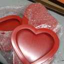 Wesiti 6 Pcs Small Heart Shaped Boxes with Window Valentine's Day Gift Boxes Plastic Storage Container for DIY Projects Presents Candy Jewelry Mother's Day Gifts(Red)